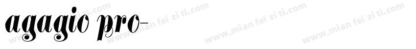 agagio pro字体转换